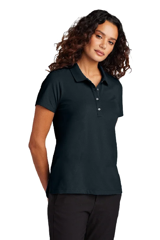 Women’s ruffle sleeve tops for playful style -Mercer+Mettle Womens Moisture Wicking Short Sleeve Polo Shirt - Night Navy Blue - New