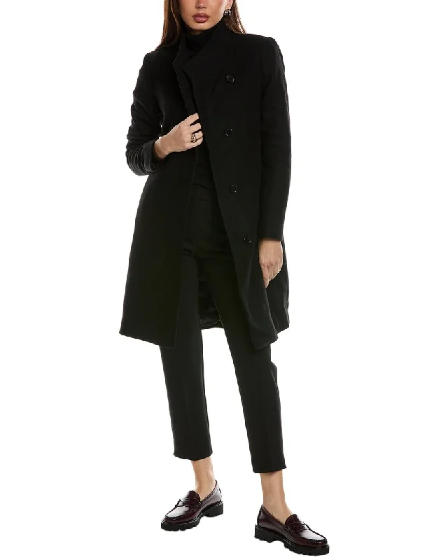 Women’s parka jackets with fur hood for extra warmth -Reiss Mia Mid-Length Wool-Blend Coat