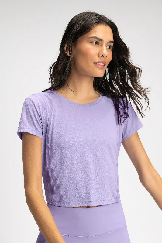 Women’s sport tops for active wear -Techverse Cropped T-Shirt