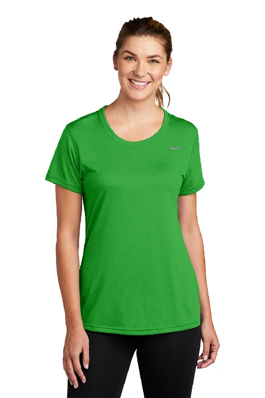 Women’s floral tops for spring fashion -Nike Womens Team rLegend Dri-Fit Moisture Wicking Short Sleeve Crewneck T-Shirt - Apple Green