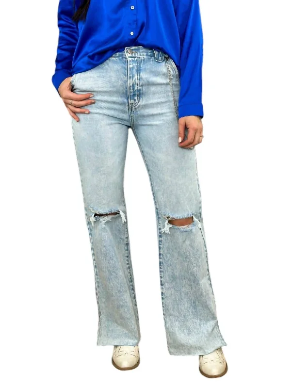 Women’s harem pants for relaxed fit -90's Flare Jeans In Light Wash