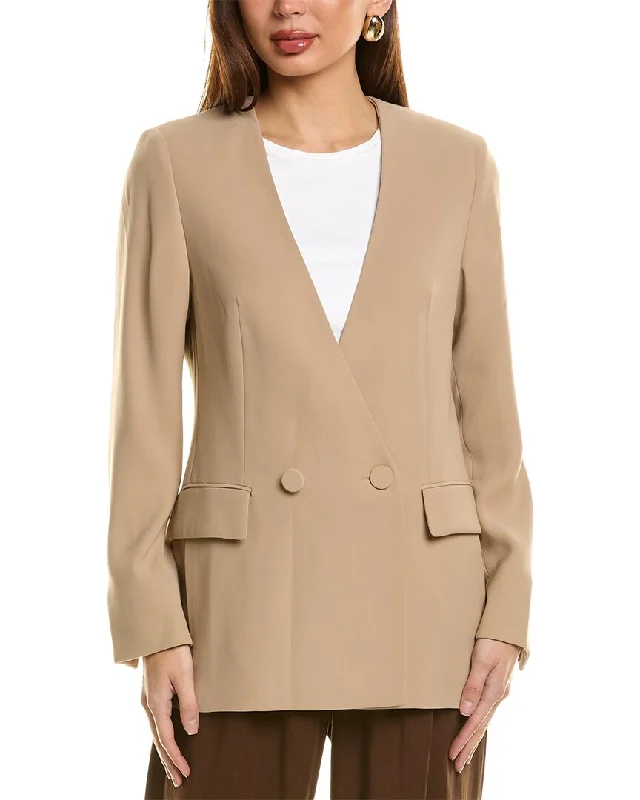 Women’s short jackets for trendy outfits -Reiss Margeaux Collarless Blazer