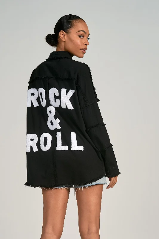 Women’s quilted coats for modern look -Rock & Roll Distressed Jacket