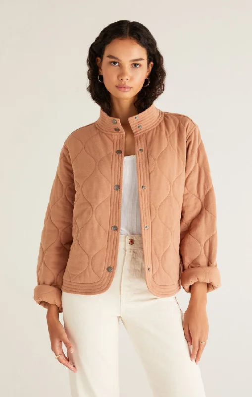 Women’s belted jackets for defined waistline -Redwood Quilted Jacket