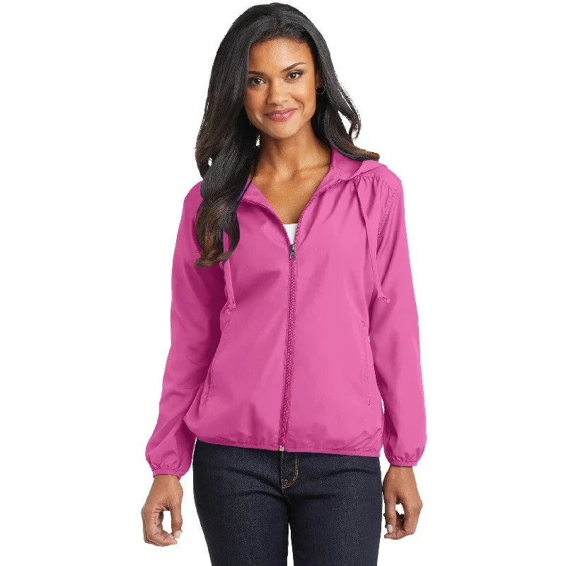 Women’s stylish fall jackets for layering in autumn -CLOSEOUT - Port Authority ® Ladies Hooded Essential Jacket