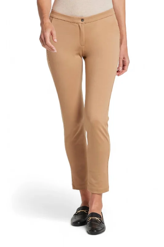 Women’s stretch pants for all-day comfort -Gloria Ponte Pant In Camel