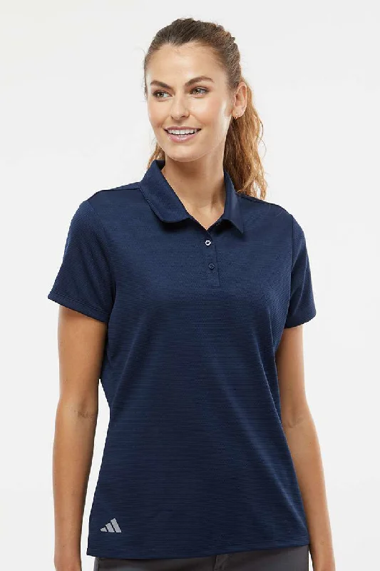 Women’s button-up shirts for chic style -Adidas Womens Micro Pique Short Sleeve Polo Shirt - Collegiate Navy Blue