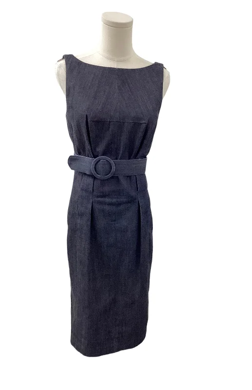 Women’s velvet wrap dresses for evening glamour -Bill Blass NY Women Denim Dress 2