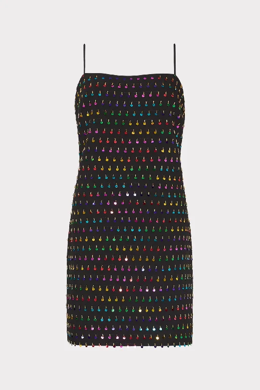 Women’s shift dresses for casual office wear -Colette Beaded Sequin Mini Dress