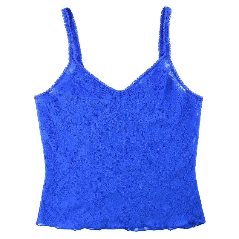 Women’s beaded tops for evening glamour -Daily Lace Strappy Camisole | Bold Blue