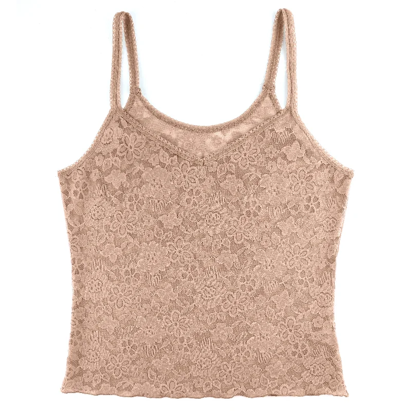 Women’s casual tops for everyday wear -Daily Lace Strappy Camisole | Taupe