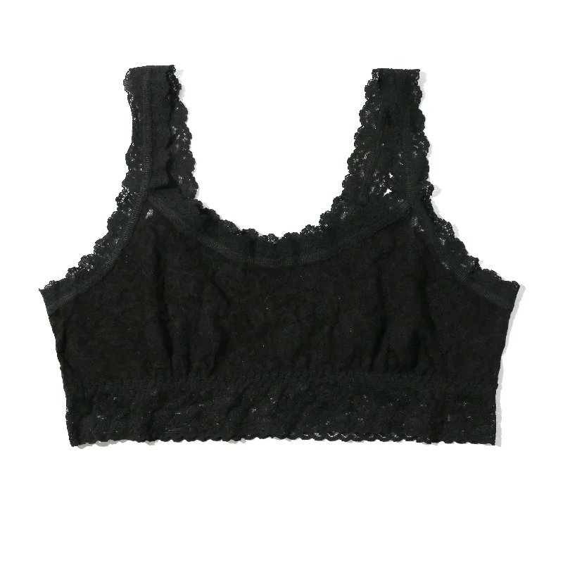 Women’s mock turtleneck tops for stylish warmth -Plus Size Signature Lace Crop Cami | Black