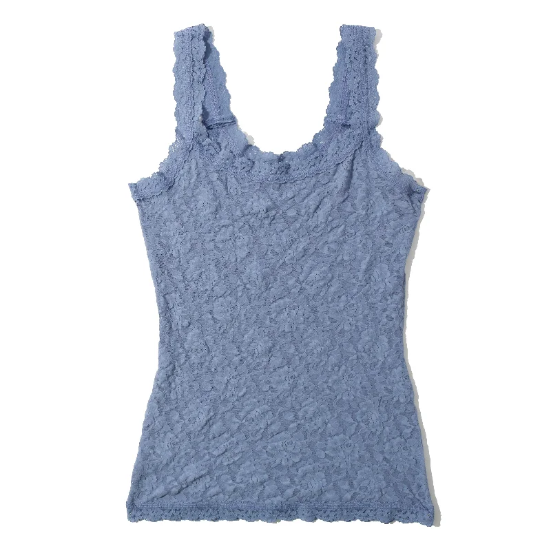 Women’s printed blouse tops for fun outfits -Signature Lace Unlined Camisole | Chambray