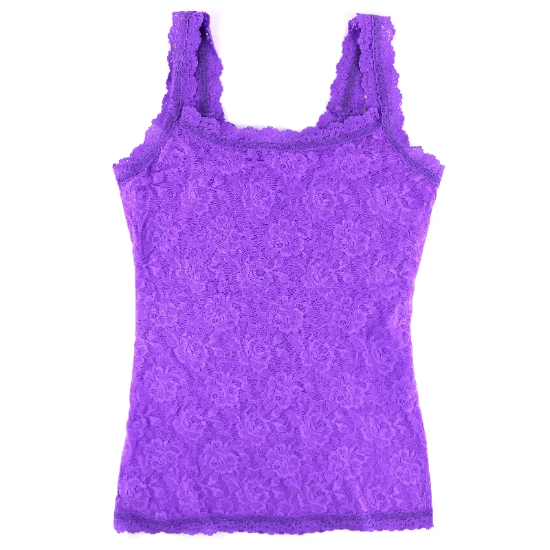 Women’s satin camisole tops for silky comfort -Signature Lace Unlined Camisole | Vivid Violet