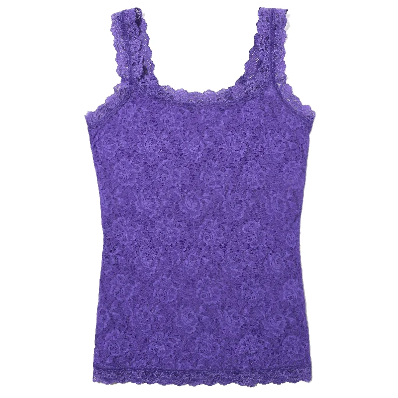 Women’s ruched tops for flattering fit -Signature Lace Unlined Camisole | Wild Violet Purple