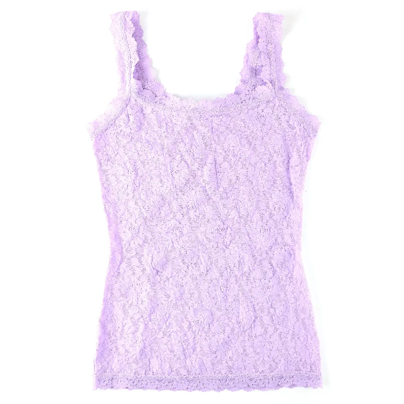 Women’s velvet crop tops for glamorous look -Signature Lace Unlined Camisole | Wisteria Purple