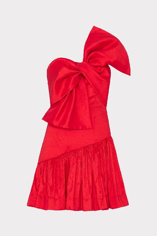 Women’s formal dresses for weddings -Harley Bow Taffeta Mini Dress