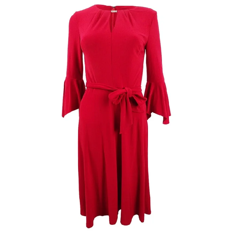 Women’s A-line dresses for flattering shape -Ralph Lauren Womens Chickory Bell Sleeve Drop Waist Dress