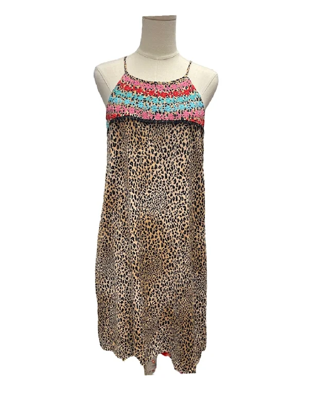 Women’s bohemian dresses for relaxed vibes -Savanna Jane Animal Print Dress M