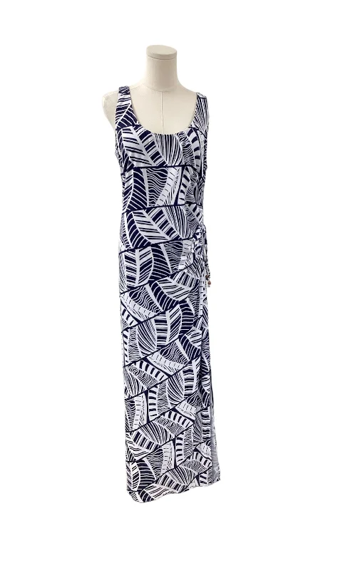 Women’s sleeveless bodycon dresses for chic style -Tommy Bahama women dress blue/white L