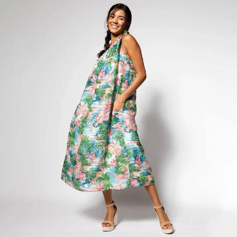 Women’s floral dresses for spring and summer -Tori Richard Point Of View Stella Dress - Multi