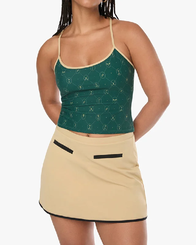 Women’s oversized tops for relaxed fit -Sport Cami Top | Vintage Green x Canvas